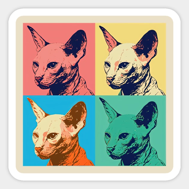 Warhol Cat Sticker by Daniac's store